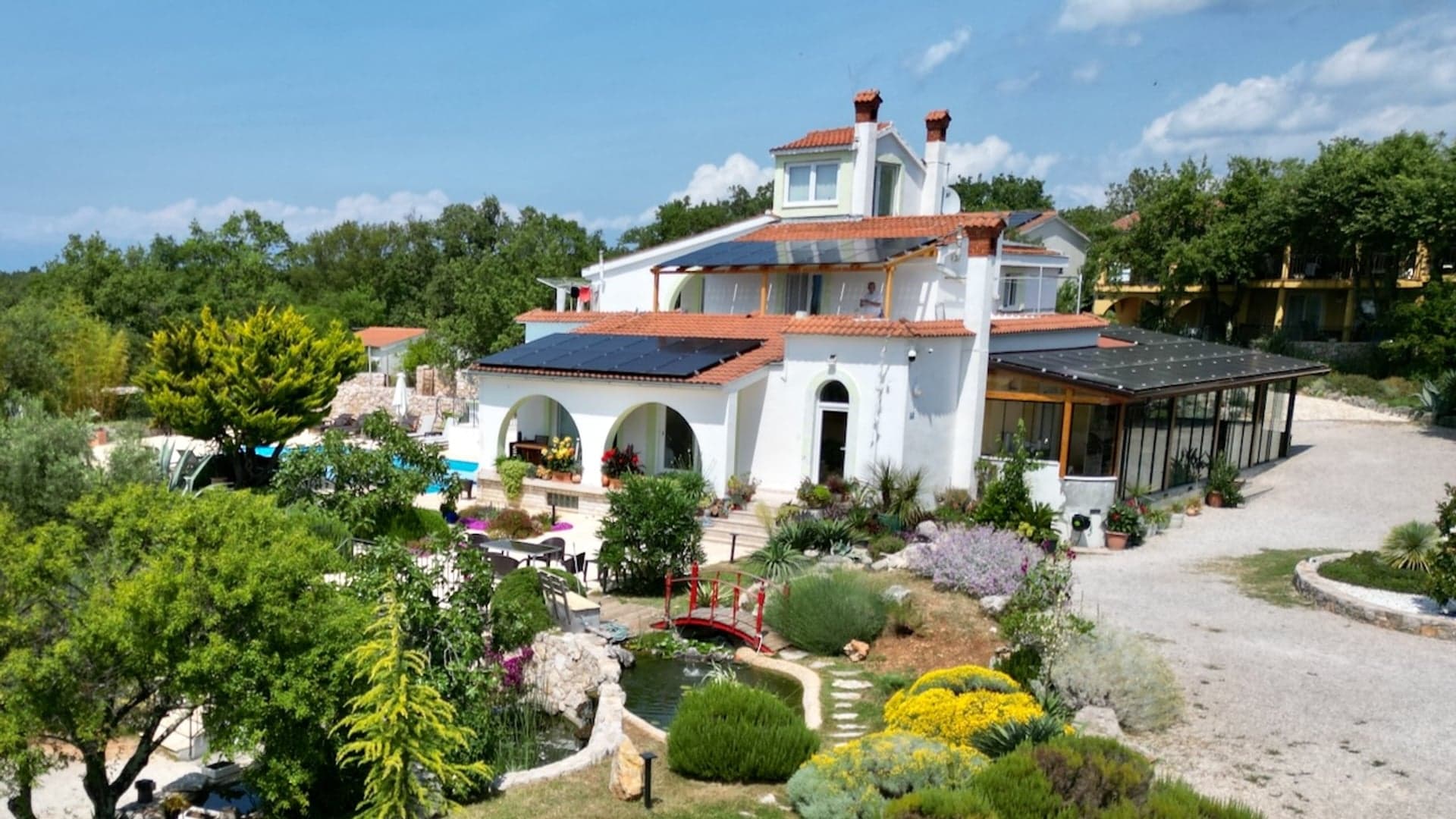 Central Villa at Lotus Resort from the garden